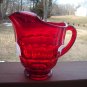 Viking Glass Georgian Ruby Red Pitcher with sticker