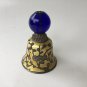 19th Century Chinese Mandarin Qing Enamel Bell Blue Peking Glass Hat Rank Badge