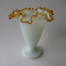 Fenton Ambercrest Milkglass Vase by Fenton art glass circa 1940's