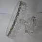 Imperial Glass Clear Scroll Cake Stand Salver 1960's