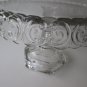 Imperial Glass Clear Scroll Cake Stand Salver 1960's
