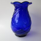 Cobalt Blue Art Deco Vase by LOUIE Glass Company