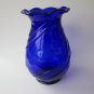 Cobalt Blue Art Deco Vase by LOUIE Glass Company