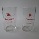 Pair of Budweiser tumblers small holds 7 ounces.