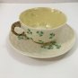 Belleek Shamrock Tea Cup & Saucer Green  Mark