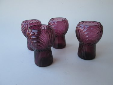 Cambridge Caprice *RARE* Amethyst Whiskey Tumblers set of 4