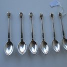 Six Rare Georg Jensen Demitasse Spoons