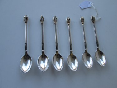 Six Rare Georg Jensen Demitasse Spoons