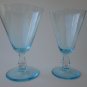 Bryce Cosmopolitan Blue (Cerulean)  Water Glasses Set of 6 Six