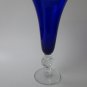 Morgantown Golf Ball Ritz Blue footed Ivy Vase 8"