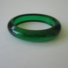 Vintage Bakelite Catalin Prystal Clear Green Oval shaped Bangle Lime Green