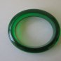 Vintage Bakelite Catalin Prystal Clear Green Oval shaped Bangle Lime Green