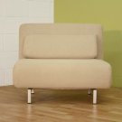 Cream Fabric Convertible Chair