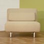 Cream Fabric Convertible Chair
