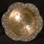 Silver & Cloisonné Footed Dish, Pie Crust Rim c.1940