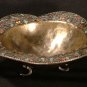 Silver & Cloisonn&Atilde;&copy; Footed Dish, Pie Crust Rim c.1940