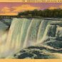Niagara Falls New York Postcard, American Falls from Luna Island c.1932
