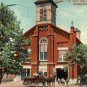 Greenville Pennsylvania Postcard, City Hall, Fire Department & Horse Drawn Fire Truck c.1913