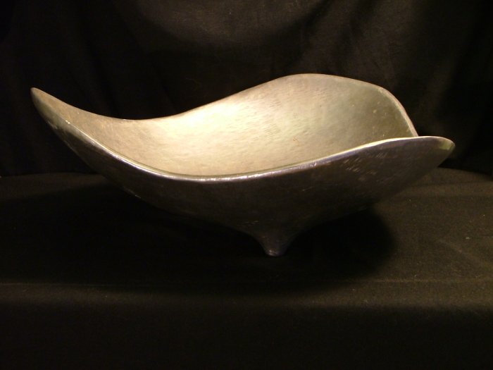 Pewter Bowl, Triangular and Handmade, Signed and Numbered c.1970