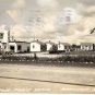 Manistique Michigan Postcard, Tourist Cabins & Mobil Station, Black & White Real Photo c.1941