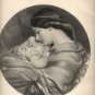 The Young Mother, C.W. Cope Painting, Art Journal Print, Black and White c.1877