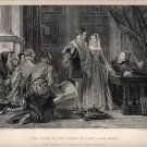 Offer of Crown to Lady Jane Grey, Print, C.R. Leslie, Art Journal c.1877