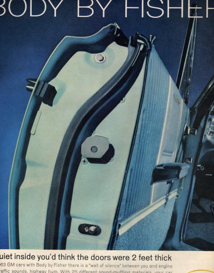 Body by Fisher Ad, Driver's Side Door, Blue c.1962