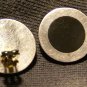 Mexican Sterling Silver & Onyx inlay Earrings, Handcrafted c.1979 OM