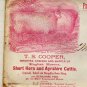 T.S. Cooper, Breeder of Sheep & Cattle, Sales Notes and Envelopes, Coopersburg PA c.1875