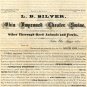 L.B. Silver & His Ohio Improved Chester Swine, Salem Ohio, Bill of Sale c.1871