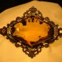 Citrine Brooch, Gold Tone Open Back Setting c.1907