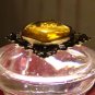 Citrine Brooch, Gold Tone Open Back Setting c.1907