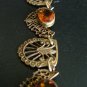 Filigree & Citrine Necklace, Large Stones, Delicate Gold Chain c.1910