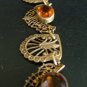 Filigree & Citrine Necklace, Large Stones, Delicate Gold Chain c.1910