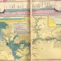 Map of The Panama Canal, C.S. Hammond & Co. Atlas, Full Color, Two Pages c.1910
