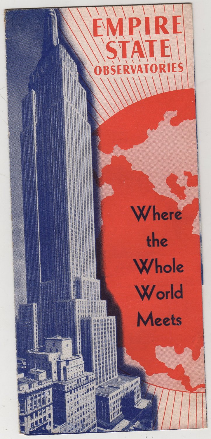 Empire State Building Observatories Pamphlet, New York World's Fair c.1939