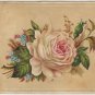 Graduation Souvenir Card, Roses & Forget-Me-Nots, Teacher Photo on Back c.1906
