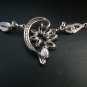 Am Lee Necklace, Sterling Silver Filigree & Rhinestones c.1950