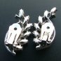 Asymmetrical Rhinestone Earrings c.1949