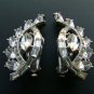 Asymmetrical Rhinestone Earrings c.1949