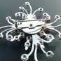 Rhinestone Brooch, Articulated Spray Arrangement c.1950