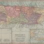 Map of Porto Rico/Puerto Rico, Full Color, C.S. Hammond & Co. Atlas c.1910