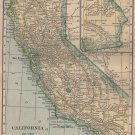 Map of California, C.S. Hammond & Co. Atlas, Full Color c.1910