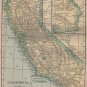 Map of California, C.S. Hammond & Co. Atlas, Full Color c.1910