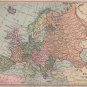 Map of Europe, C.S. Hammond & Co. Atlas, Full Color c.1910