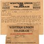 Western Union Telegram with Logo Letterhead and Envelope, Regarding Farewell Party Plans c.1926