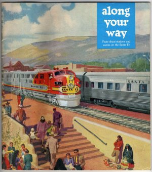 Vintage Style Ad Fridge Magnet 2 1/2" x 3 1/2"  Santa Fe Railroad Chief 1950's 