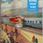 Santa Fe Super Chief Railroad Timetable Map c.1950