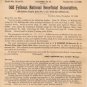 Odd Fellows National Beneficial Association Documents, Assessments & Report c.1888