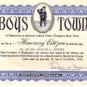 Boys Town Honorary Citizen Certificate, Father Flanagan's Boys' Home c.1966